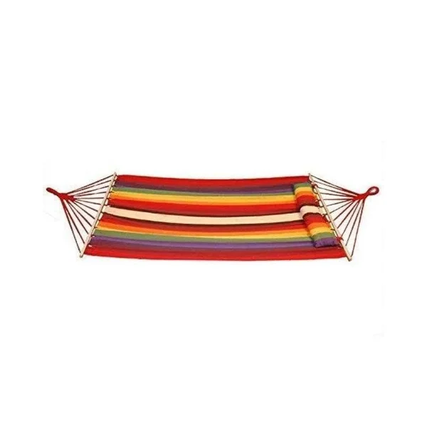 Bliss Hammocks Oversized Hammock with Spreader Bars and Pillow, Nautical Stripe