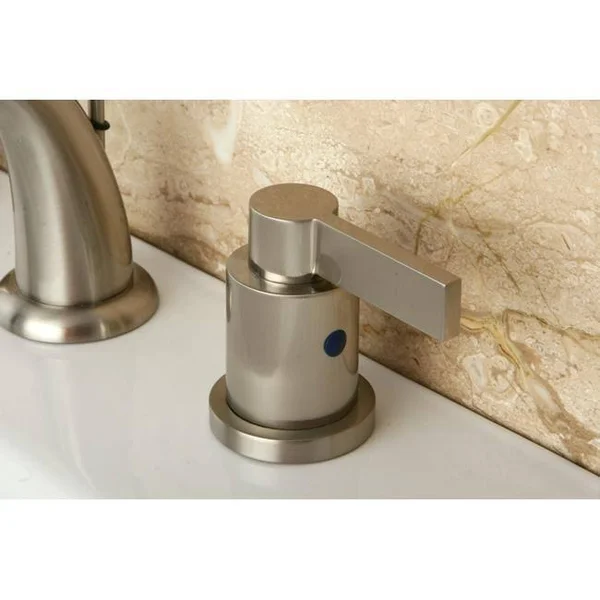 Kingston Brass KB8911NDL NuvoFusion Mini Widespread Lavatory Faucet with Pop-Up, Polished Chrome