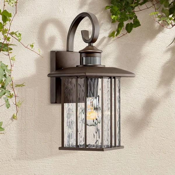 Deaver 15 1/4x22 High Bronze Motion Sensor Outdoor Wall Light