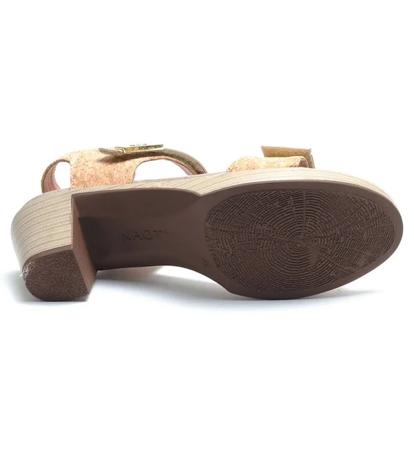 Naot Women's Intact, Khaki Beige Leather/Pewter Size: 37 R
