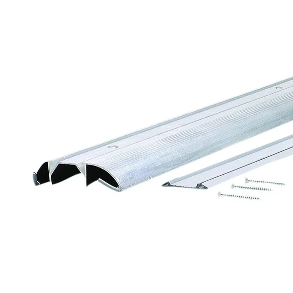 M-D Building Products High 3-3/8 in. x 79-1/2 in. Aluminum Threshold with Vinyl Seal, Gray