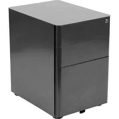 3-Drawer Filing Cabinet-Black Inbox Zero