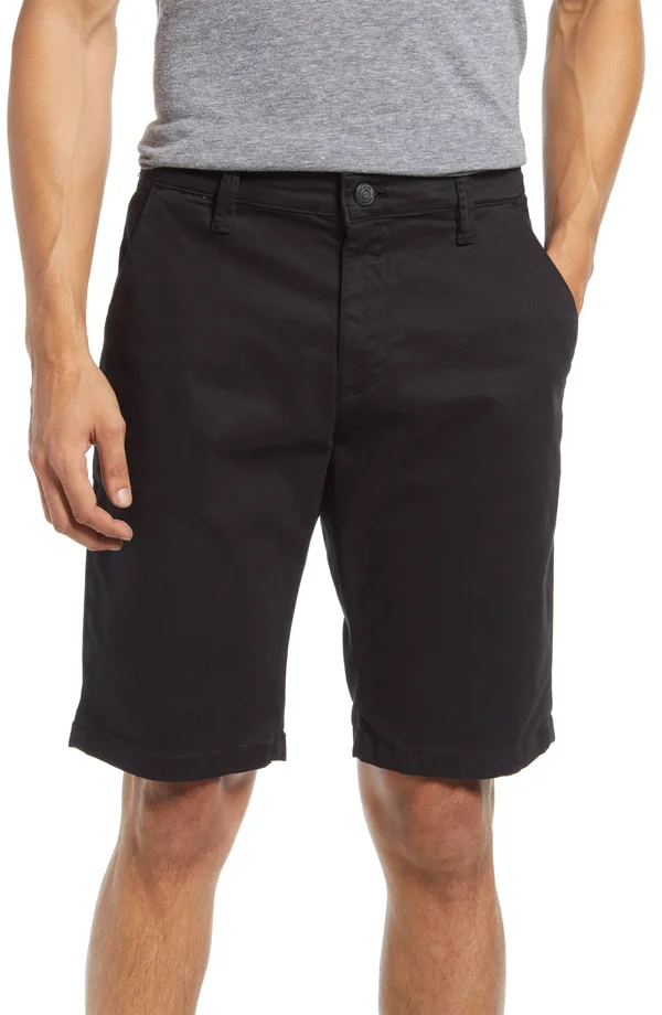 Mavi Men's Jacob Shorts in Black Sateen Twill