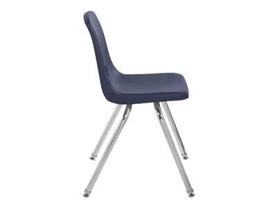 Factory Direct 16in Stack Chair Swivel Glide - 6-Pack - Navy