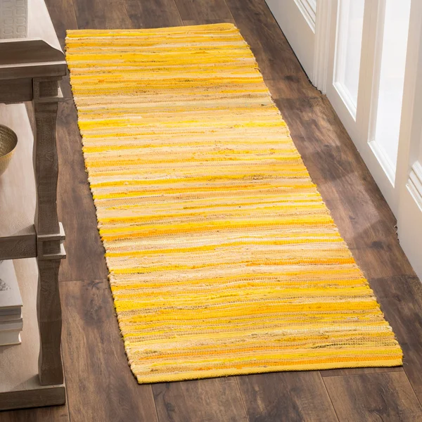 Safavieh Rag Rug RAR130Q Area Rug, Black/Multi, 6& x 6& Square
