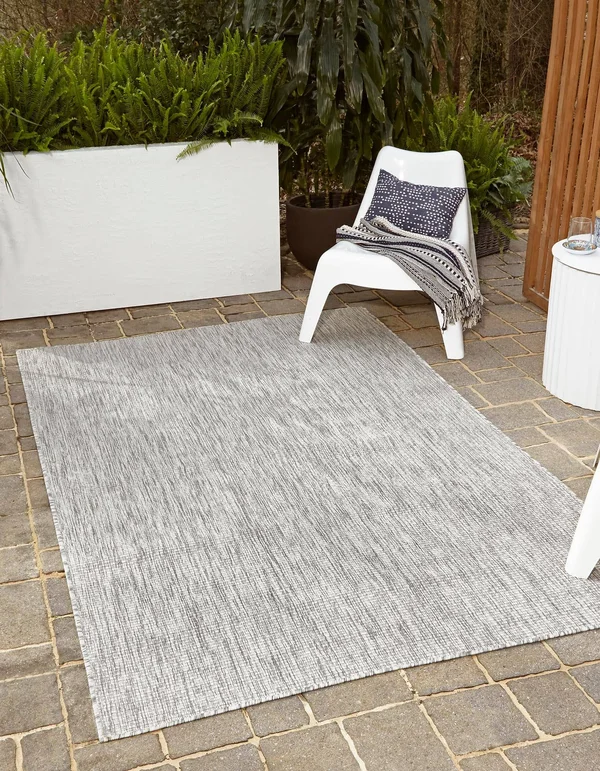 Outdoor Solid Light Gray 10x13 Large Area Rug Indoor Outdoor Rug