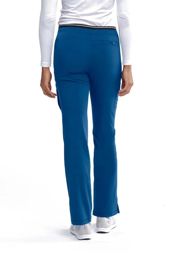 Grey&s Anatomy Spandex Stretch Women's Cargo Scrub Tall Pants - Steel (S)