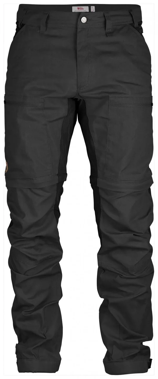 Fjallraven Abisko Lite Trekking Zip-Off Trouser - Men's Dark Grey/Black, 44 Regular
