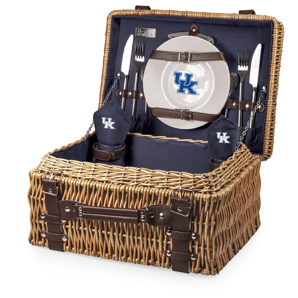 Kentucky Wildcats Champion Picnic Basket (Navy), 16 x 12 x 8