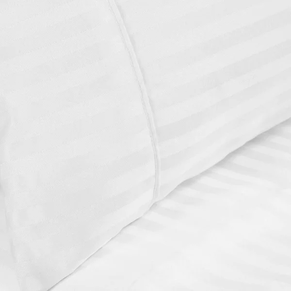 Superior Wrinkle Resistant Stripe Microfiber Deep Pocket Sheet Set (Orange - Full)