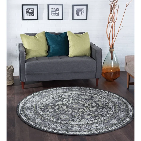 Tayse Rugs Milan Gray 2 ft. x 11 ft. Runner Rug