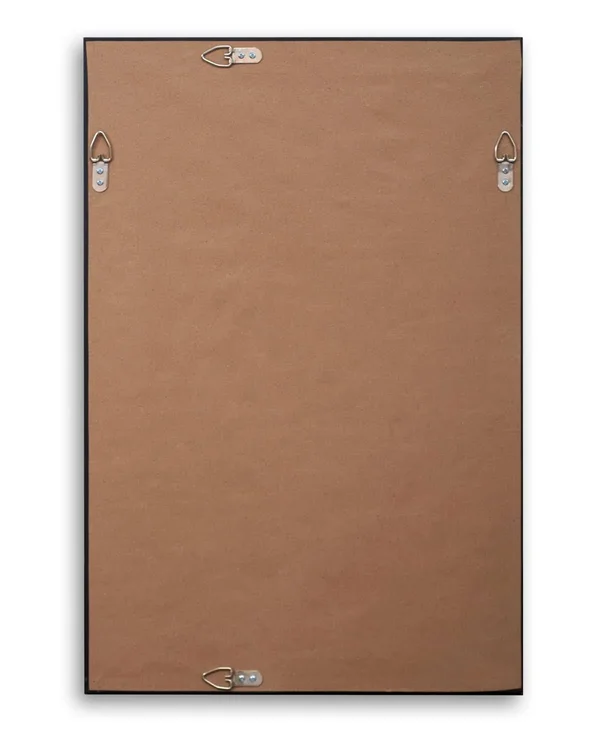Modern Smoked 26.25x22 x 39.75x22 Rectangular Wall Mirror in Pewter