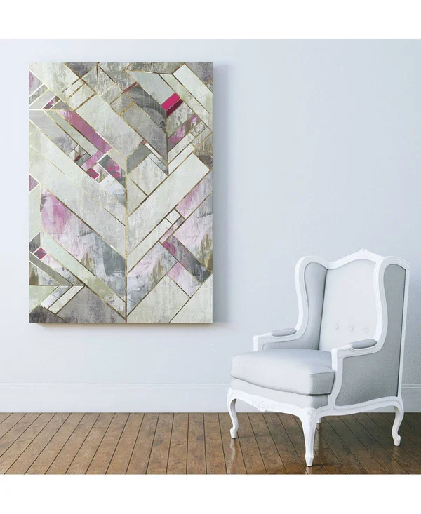 CLICART 16 in. x 20 in. Blush Deco II by Pi Studio Wall Art - White/ Pink