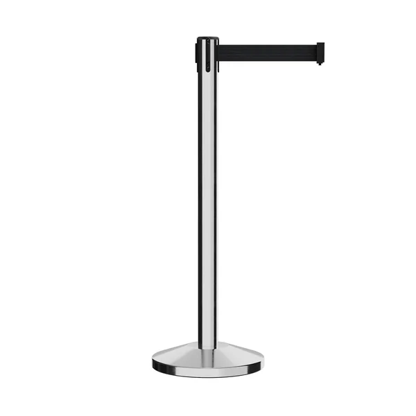 Retractable Belt Barrier Polished Stainless Post Stanchion - 9 ft. Belt- Montour Line MLine 630 by Crowd Control Warehouse