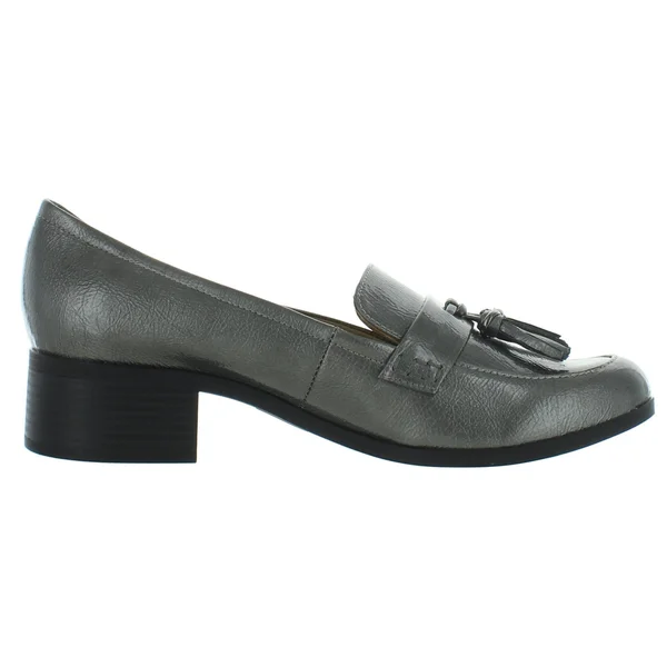 Nina Womens Slip on Menswear Penny Loafers - 9.5, Black Tumbled