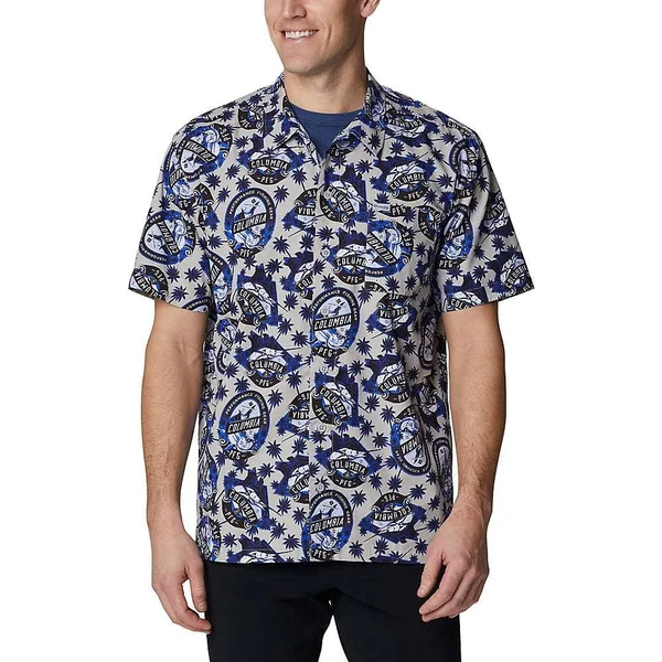 Columbia Men's Trollers Best SS Shirt - XXL - Cool Grey Spirits N Sails Print