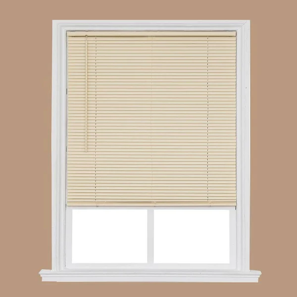 Cordless 1 inch Duplex Room Darkening Mini Blind - 45 in. W x 64 in. L - Ivory, Multiple Sizes, Size: 45 inch W x 64 inch Large