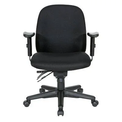Office Star Ergonomic Mid-Back Desk Chair Upholstery: Transport - Ash