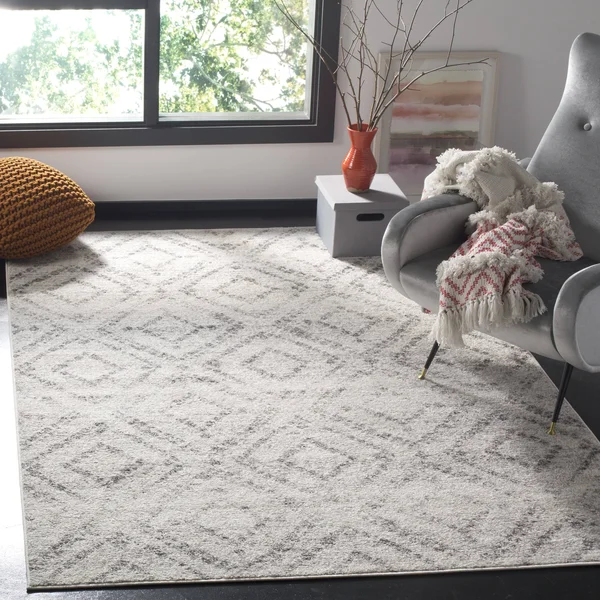 Safavieh Adirondack ADR131C Area Rug Light Grey - Grey 6& x 6& Square