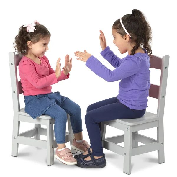 Melissa & Doug Wooden Chair Pair - Gray