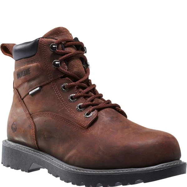 Wolverine Men's Floorhand 6 in. Waterproof Steel Toe Work Boot, Brown
