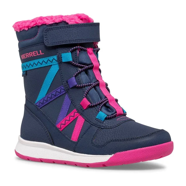 Merrell Kid's Snow Crush 2.0 Waterproof Boot - Size: 5, Navy/Multi
