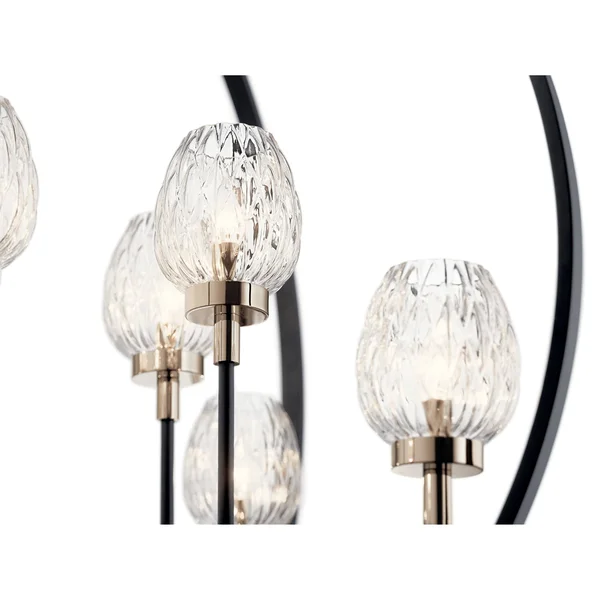 Kichler 44239BK Moyra Black 4 Light Chandelier