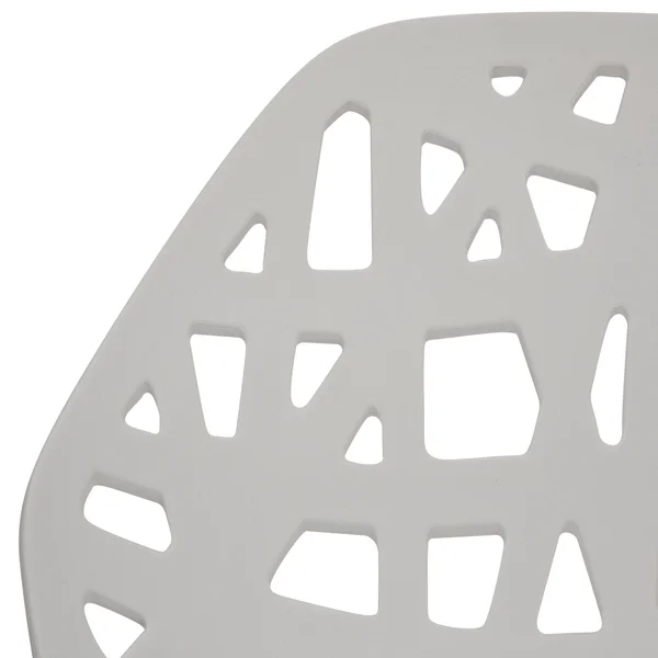 LeisureMod Akron Side Chair with Chrome Legs Akm19w - White
