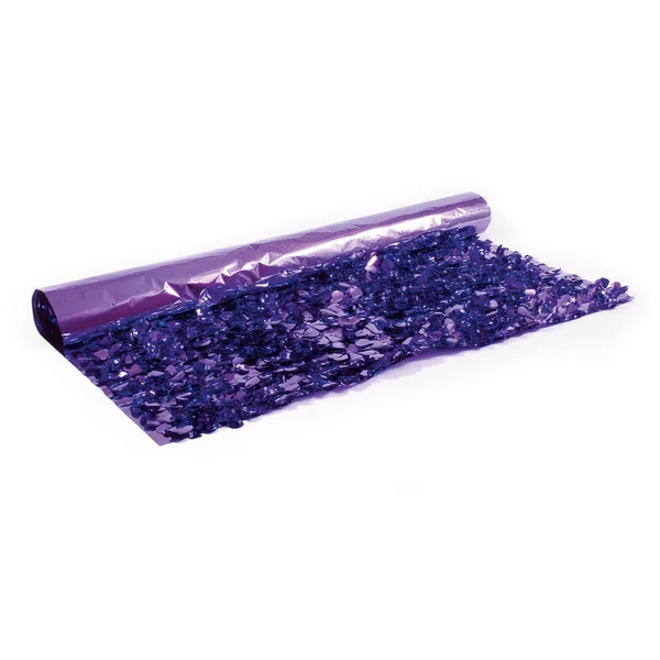 15& Purple Contemporary Metallic Floral Sheeting Party Streamers