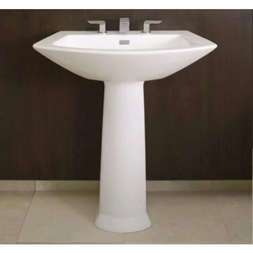 Toto Soiree Pedestal Bathroom Sink LT962.8#01 Cotton White