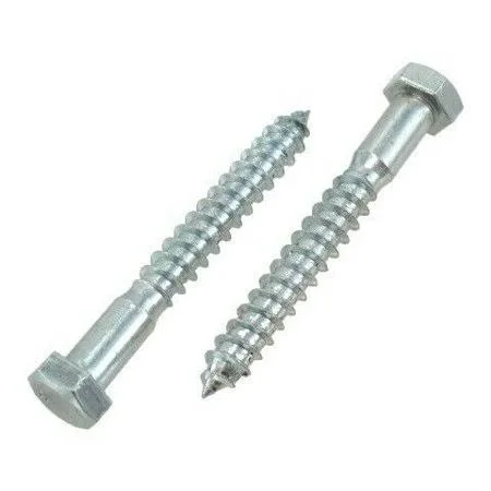 1/2 inch x 10 inch Zinc Plated Grade 2 Lag Screws (Box of 25)