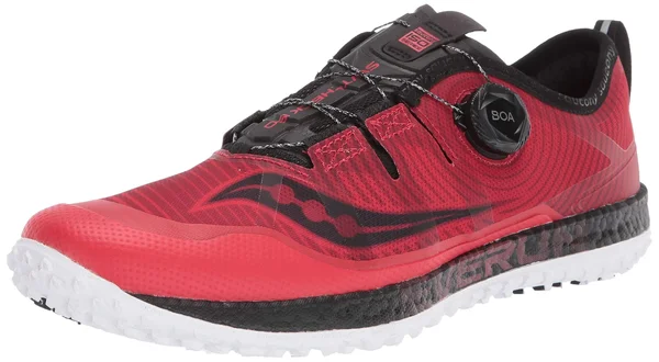 Saucony Men's Switchback ISO Trail Sneaker - Size: 7, Red/Black