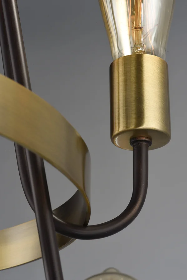 Maxim Lighting 11735BKSN Haven 5 Light Chandelier - Black, Satin Nickel