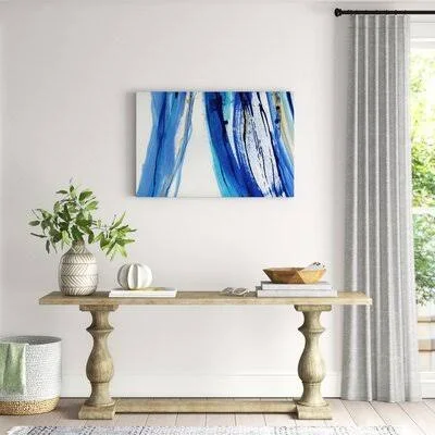 Waterfall I - Picture Frame Print on Canvas Orren Ellis Size: 32x22 H x 48x22 W x 1.5x22 D, Format: Wrapped Canvas