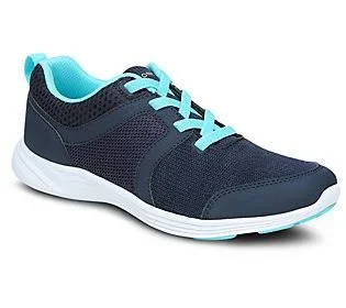 Vionic Knit Gored-Lace Sneakers - Malta, Size 7 Medium, Navy