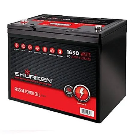 Shuriken SK-BT70 High Performance AGM Power Cell Battery - 12 V
