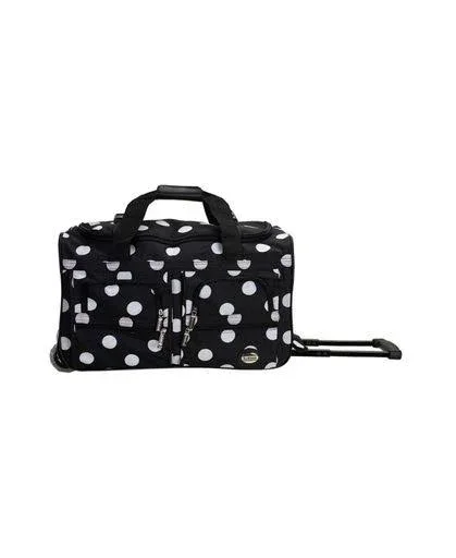 Rockland Luggage Rolling 22 inch Duffle Bag, Black Dot, One Size Blackdot