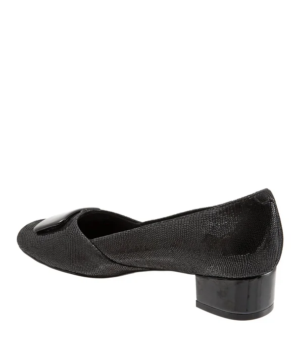 Trotters Delse Pumps, Women's, Black Lizard, Size: 6.5