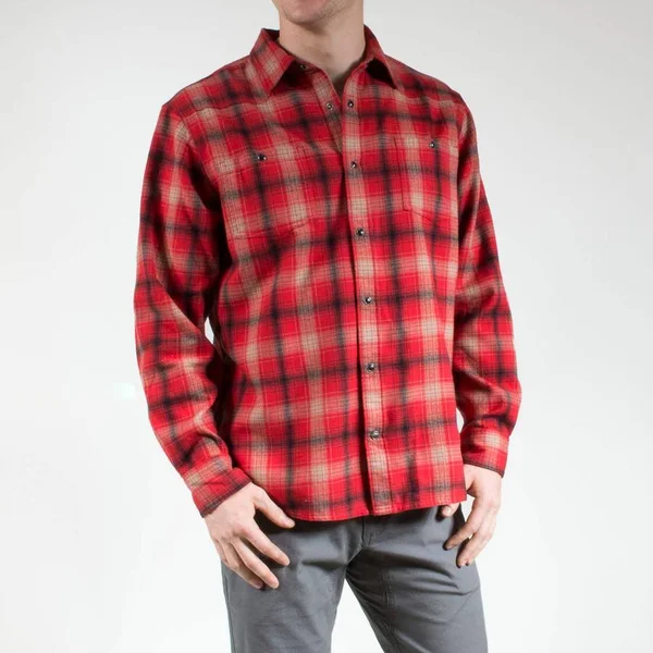 Mountain Khakis Men's Saloon Flannel Shirt - Large - Black Plaid