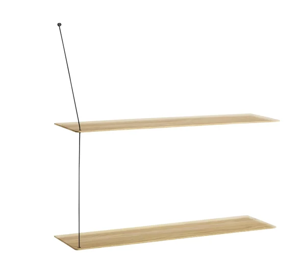 Woud - Stedge Wall Shelf 80 cm, Oak White Pigmented
