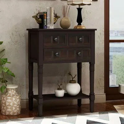 Burlgeigh 23.47x22 Console Table Rosalind Wheeler Color: Espresso