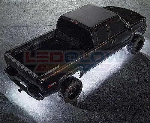 Ledglow 6pc White SMD LED Slimline Truck Underbody Underglow Kit