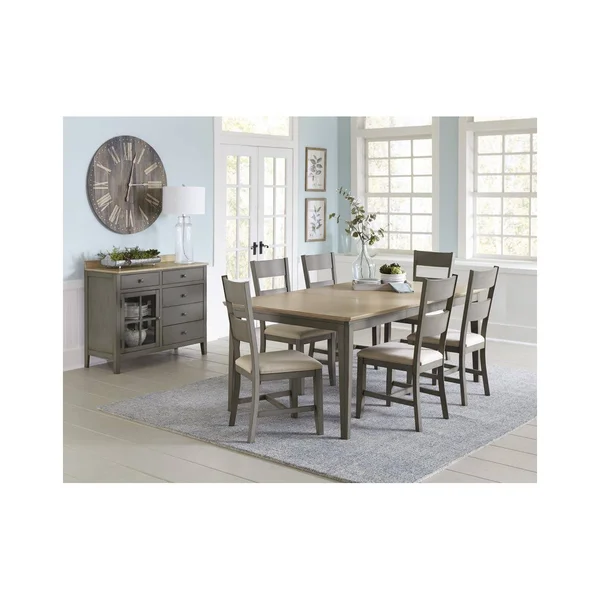 Progressive Furniture D837-61 Toronto Upholstered Dining Chair Linen & Weathered Gray - Set of 2