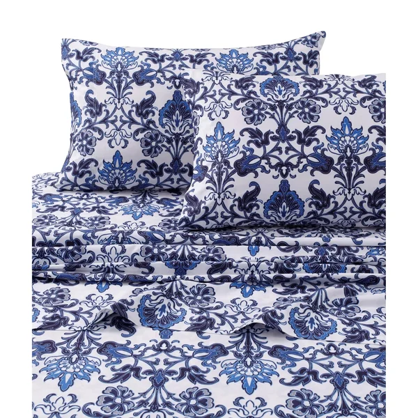 Tribeca Living Catalina Deep Pocket Percale Sheet Set, Size: King