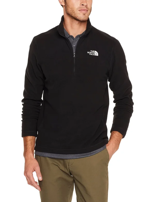 The North Face TKA 100 Glacier 1/4 Zip Men's- TNF Black