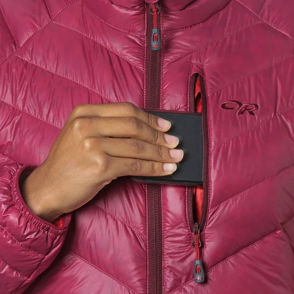 Outdoor Research Women's Illuminate Down Jacket - Medium - Light Pewter, Smoke