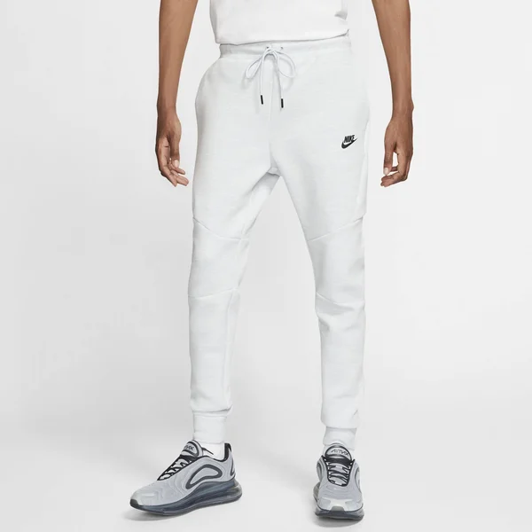 Nike Men's Sportswear Heathered Tech Fleece Joggers - 2X-LARGE - White