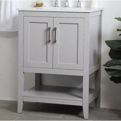 Caoimhe 24x22 Single Bathroom Vanity Set Base Finish: Gray