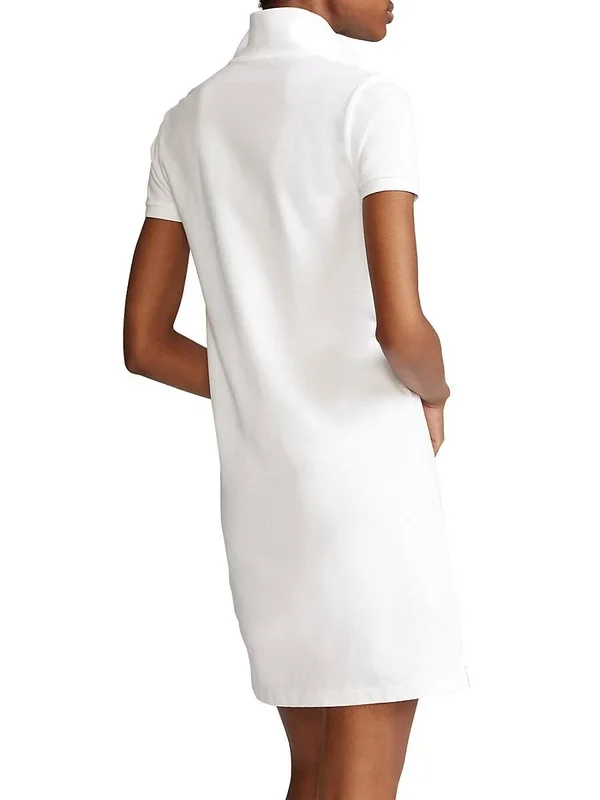 Ralph Lauren Women's Cotton Mesh Polo Dress - Size M in White