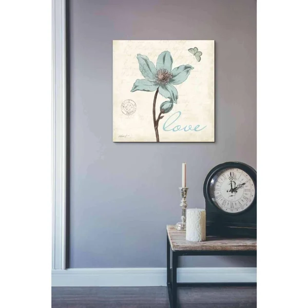 Epic Graffiti 'Touch of Blue IV - Love' by Katie Pertiet, Canvas Wall Art, 37 inchx37 inch, Size: 37 x 37